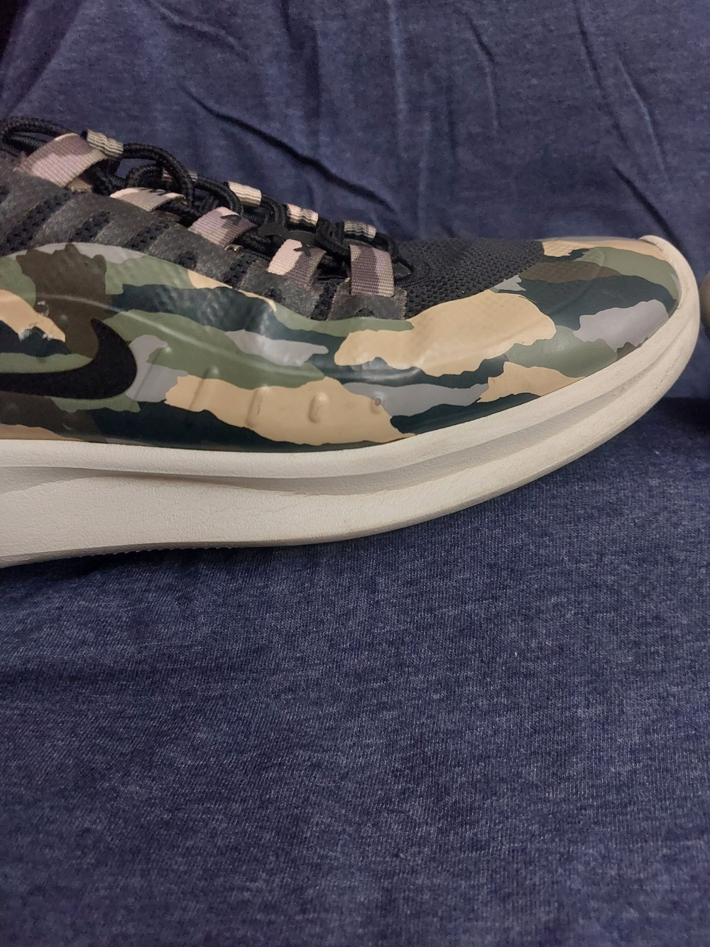 Nike Air Max Women's Camo Print Athletic Shoes in Black and Olive Sz 8 - Picture 12 of 16